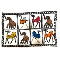 Made in Africa Cote d'Ivoire　手織り　アフリカ　コートジボワール　コロゴ　特大　ハンドメイド　アート　Ivory Coast Korhogo Painting