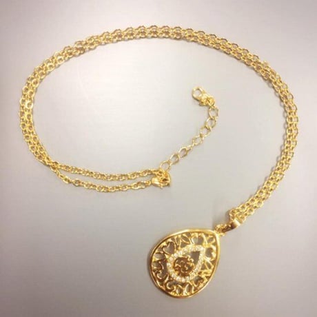 アフリカ　ガーナ　シンボル　アディンクラ　ジニャメ　18KGP　ピアス　ネックレス　Africa Ghana Adinkra Gye Nyame