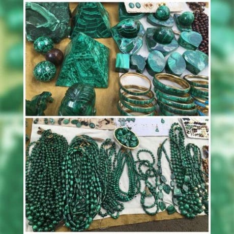 Made in Kenya　アフリカ　ケニア　マラカイト　天然石　パワーストーン　グリーン　アフリカン　ハンドメイド　ピアス　 Malachite