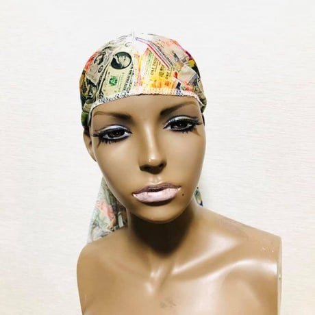 ユニセックス　ドル札柄　キャッシュ　ドゥーラグ　ヒップホップ　ダンス　ダンス衣装　Du-rag hiphop old school dance