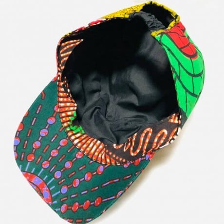 アフリカンプリント　ミリタリーキャップ　パーニュ　キテンゲ　キャップ　ハット　帽子　African print cap
