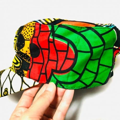 アフリカンプリント　ミリタリーキャップ　パーニュ　キテンゲ　キャップ　ハット　帽子　African print cap