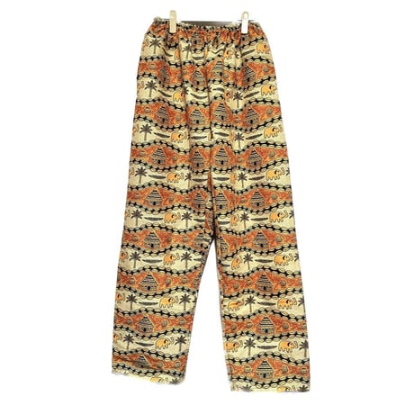 ユニセックス　アフリカンプリント　ワイド　パンツ　African print pants