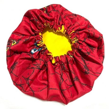 アフリカンプリント　ボンネット　就寝用　キャップ　African print Bonnet cap
