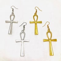 アフリカ　エジプト　Ankh　アンク　シルバー　ゴールド　ピアス　hiphop