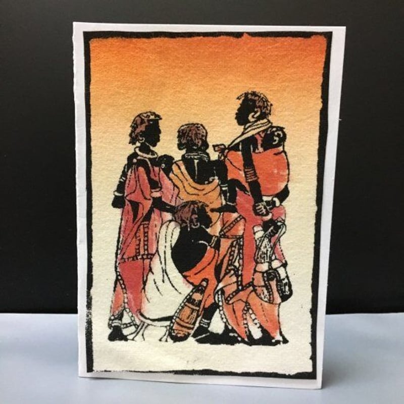 Made in Kenya アフリカ ケニア アート 絵画 絵 ポストカード Made in Kenya アフリカ ケニア アート 絵画 絵 ポストカード