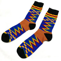 アフリカンプリント　ケンテ　靴下　ソックス　African print kente socks