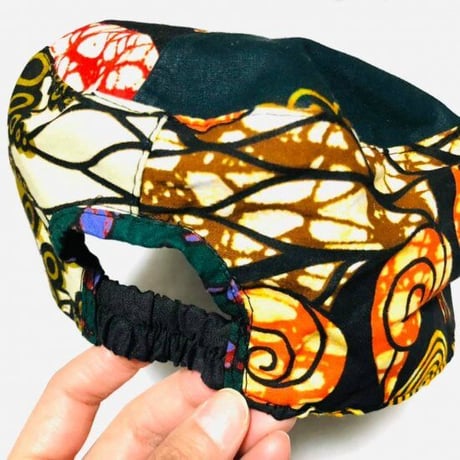 アフリカンプリント　ミリタリーキャップ　パーニュ　キテンゲ　キャップ　ハット　帽子　African print cap