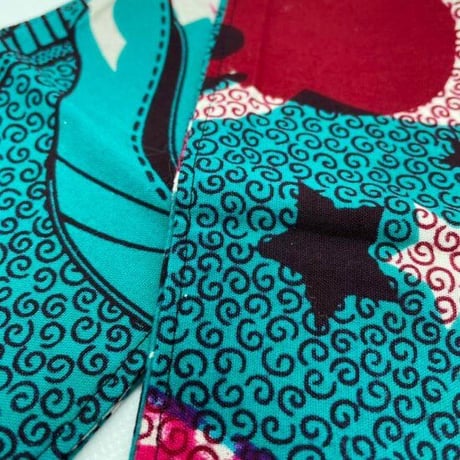 アフリカンプリント　アフリカ布　ヘッドラップ　ヘアラップ　African print Head wrap