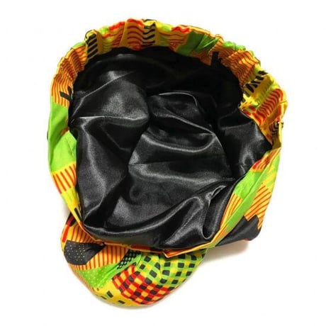 アフリカンプリント　らくらくターバン　ターバン帽子　ヘッドラップ　ケンテ　African print Head wrap