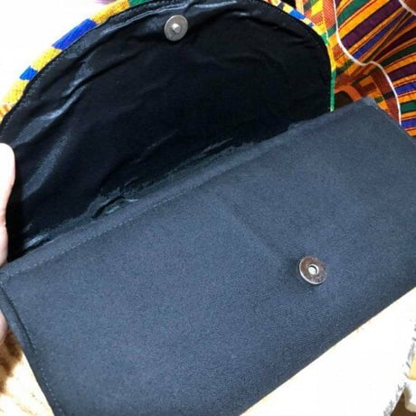 Made in Ghana　アフリカ　ガーナ産　ケンテ　クラッチバッグ　Africa Kente