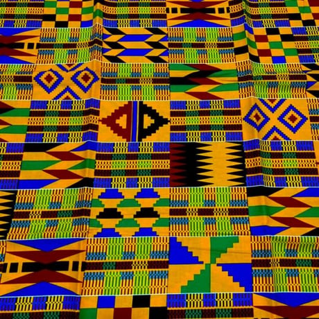 《商品説明をお読み下さい》アフリカ布　布　ケンテ　kente　ハンドメイド　パーニュ　キテンゲ　アフリカンバティック　アフリカンプリント布