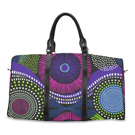 アフリカンプリント　防水　旅行　バッグ　アイ柄　トラベルバッグ　AFRICAN PRINT WATERPROOF TRAVEL BAG