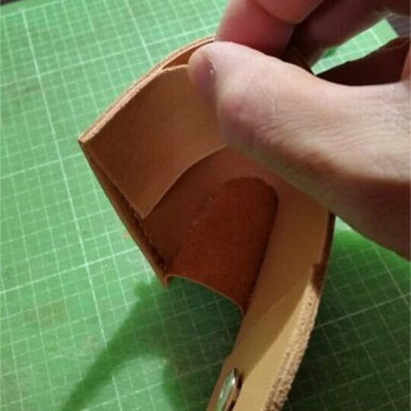 レザークラフト×アフリカ布　ハンドメイド　名刺入れ　カード入れ　カードケース　アフリカ　アフリカ布　革　雑貨