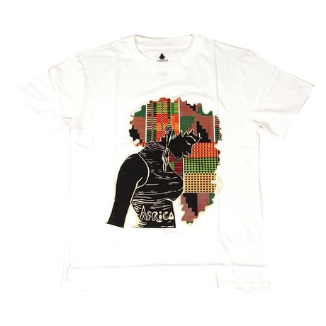 ケンテ　アフリカ大陸　女性　Tシャツ　 アフリカ　T-Shirt　Kente