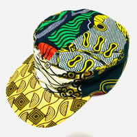 アフリカンプリント　ミリタリーキャップ　パーニュ　キテンゲ　キャップ　ハット　帽子　African print cap