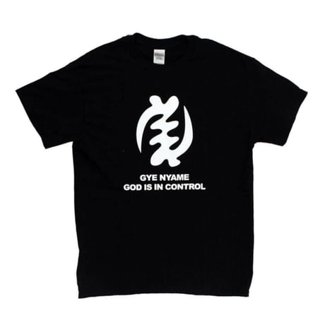 ジニャメ　"God is in control"　Tシャツ　アフリカ　ガーナ　シンボル　アディンクラ　Africa Ghana Adinkra Gye Nyame