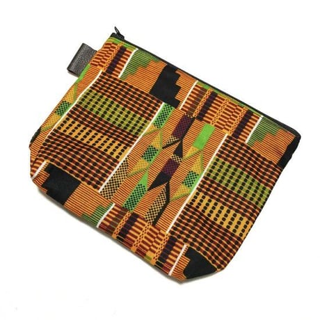 アフリカンプリント　アフリカ布　ハンドメイド　ケンテ　ポーチ　African print porch Kente