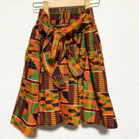 USED SALE !!!   フリーサイズ　アフリカンプリント　ケンテ　スカート　African Print Kente