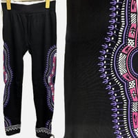 アフリカ　アフリカン　ダシキ　レギンス　Africa Dashiki leggings Purple/Pink/White