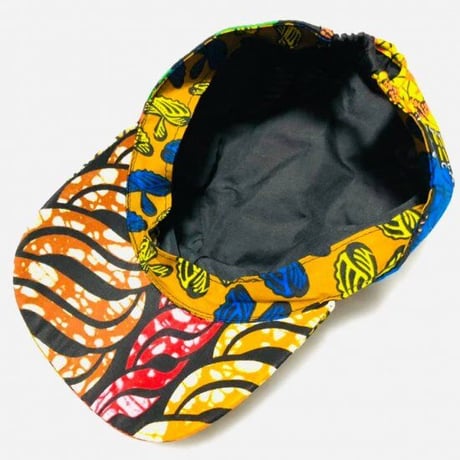 アフリカンプリント　ミリタリーキャップ　パーニュ　キテンゲ　キャップ　ハット　帽子　African print cap