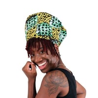 アフリカンプリント　ネフェルティティ　モチーフ　ハット　帽子　African print hat