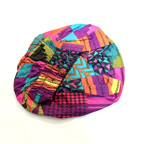 アフリカンプリント　パーニュ　キテンゲ　キャップ　ハット　帽子　African print Kufi Hat