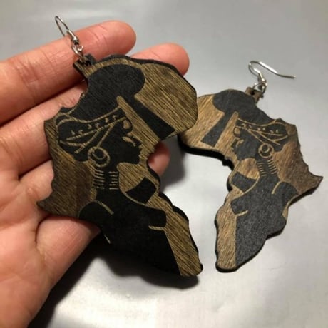 アフリカ　アフリカン　アフリカ大陸　ピアス　Africa　African map