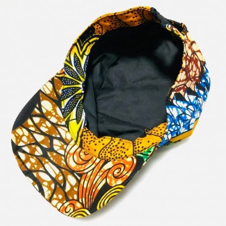 アフリカンプリント　ミリタリーキャップ　パーニュ　キテンゲ　キャップ　ハット　帽子　African print cap