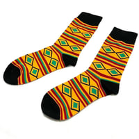 アフリカンプリント　ケンテ　靴下　ソックス　African print kente socks