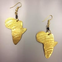 Made in Kenya　アフリカ　ケニア　真鍮　黄銅　アフリカ大陸　アフリカン　ゴールド　ハンドメイド　ピアス　Brass