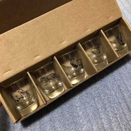 南アフリカ　BIG5　動物　ショットグラス　South Africa Shot glass
