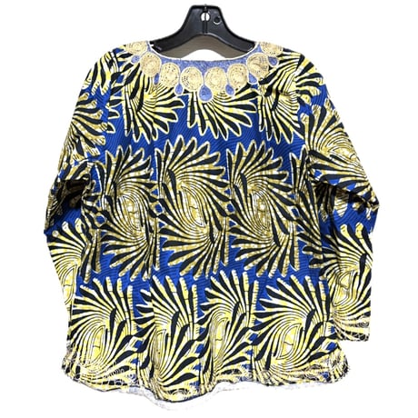 USED Made in Africa Congo アフリカンプリント　ブルー　ドレス　セットアップ　African print dress