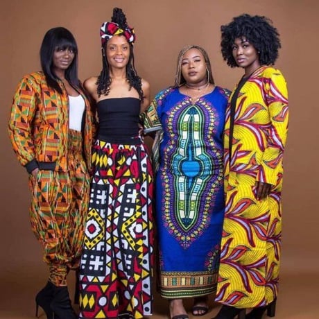 アフリカンプリント　ケンテ　エラスティック　ハーレム　パンツ　ヘッドラップ付　Africa Kente Elastic Harem pants