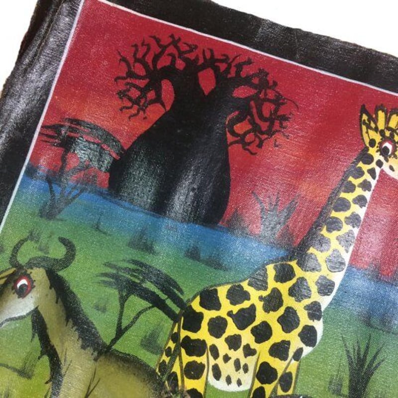 ティンガティンガ ポストカード 板 絵画 6点セット アフリカ ケニア Made in Kenya アフリカ Tinga Tinga ティンガティンガ ケニア