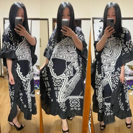 アフリカンプリント　アフロセントリック　ワンピース　Africanprint Afrocentric dress