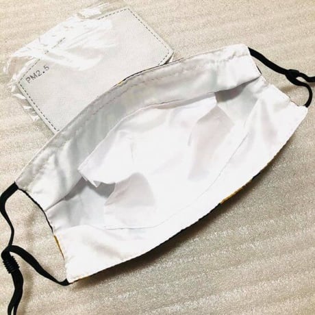 PM2.5 フィルター5枚付き　エジプト　ポリエステル　男女兼用　ユニセックス　マスク　プリーツマスク