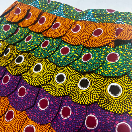 アフリカンプリント　アイ柄　カラフル　スカート　African print skirt