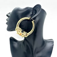 在庫処分SALE　エジプト　ゴールド　ピアス　ヒップホップ　90年代　90’s hiphop Bling Bling