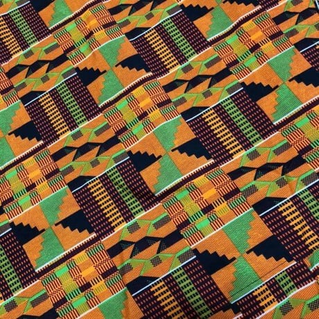 アフリカンプリント　ケンテ　ラップスカート　巻きスカート　紐結び　スカート　African print Kente skirt