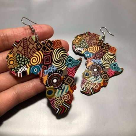 アフリカ　アフリカン　アフリカ大陸　ピアス　Africa　African map