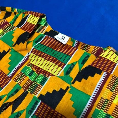 アフリカンプリント　ケンテ　長袖　ダシキ　Africa Kente Dashiki #2