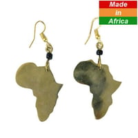 Made in Kenya　アフリカ　ケニア　真鍮　アフリカ大陸　ピアス　Africa Solid Brass Earrings