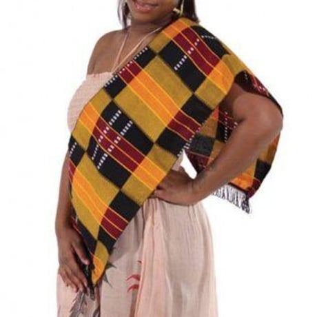 アフリカンプリント　ケンテ　スカーフ　インテリア　African print Kente Scarf