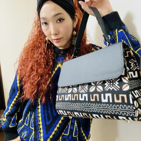 Made in Africa　アフリカンプリント　ハンドバッグ　パーニュ　キテンゲ　African print Mud print Hand bag