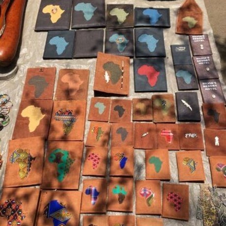 Made in Kenya　ケニア　ハンドメイド　バオバブの木　Baobab　メモ帳　ミニ　メモ帳ケース　メモ帳カバー　メモケース　アフリカ　アフリカ大陸