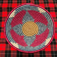 アフリカ　ルワンダ　ハンドメイド　手織り　バスケット　Africa Rwandan Woven Basket Medium