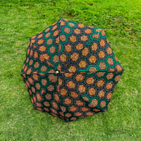 折り畳み　アフリカンプリント　ハンドメイド　折りたたみ　日傘　アフリカ布　パーニュ　キテンゲ　African print handmade sunshade