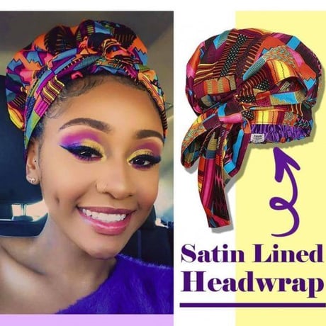 アフリカンプリント　ボンネット　キャップ　らくらくターバン　ターバン帽子　ヘッドラップ　African print Bonnet cap Head wrap Mud print