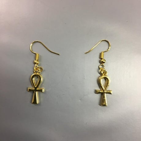 アフリカ　エジプト　Egypt　アンク　Ankh　ゴールド　ミニ　ピアス